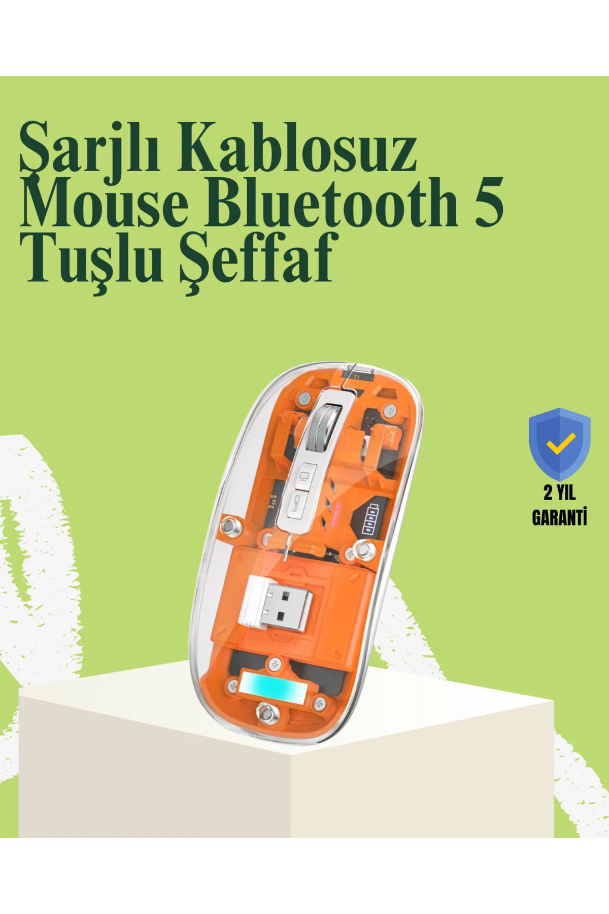 Kablosuz, Sessiz, Ergonomik Ve Şarjlı Fare - Gelişmiş Çoklu Cihaz Desteği