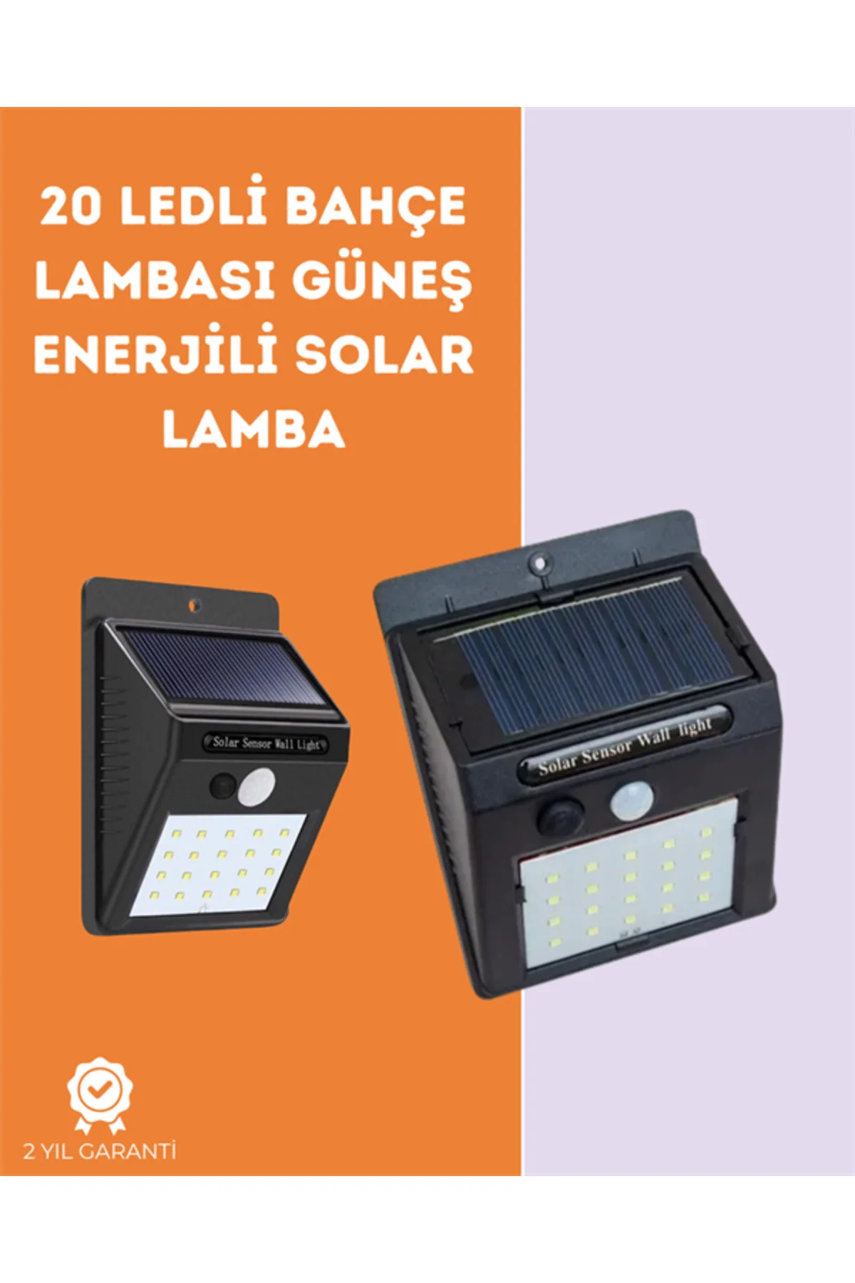 Kablosuz Solar Led Lamba | Bahçe Veranda Merdiven Işığı Otomatik Aç-Kapa Sensörlü