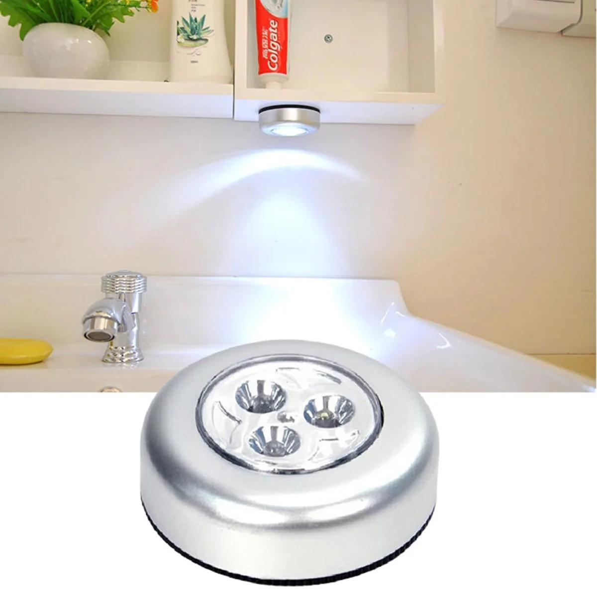 Kablosuz Spot Pilli Dokunmatik Led Lamba 3 Ledli Dolap Lambası Bx40 Fiyatı, Yorumları ve Özellikleri