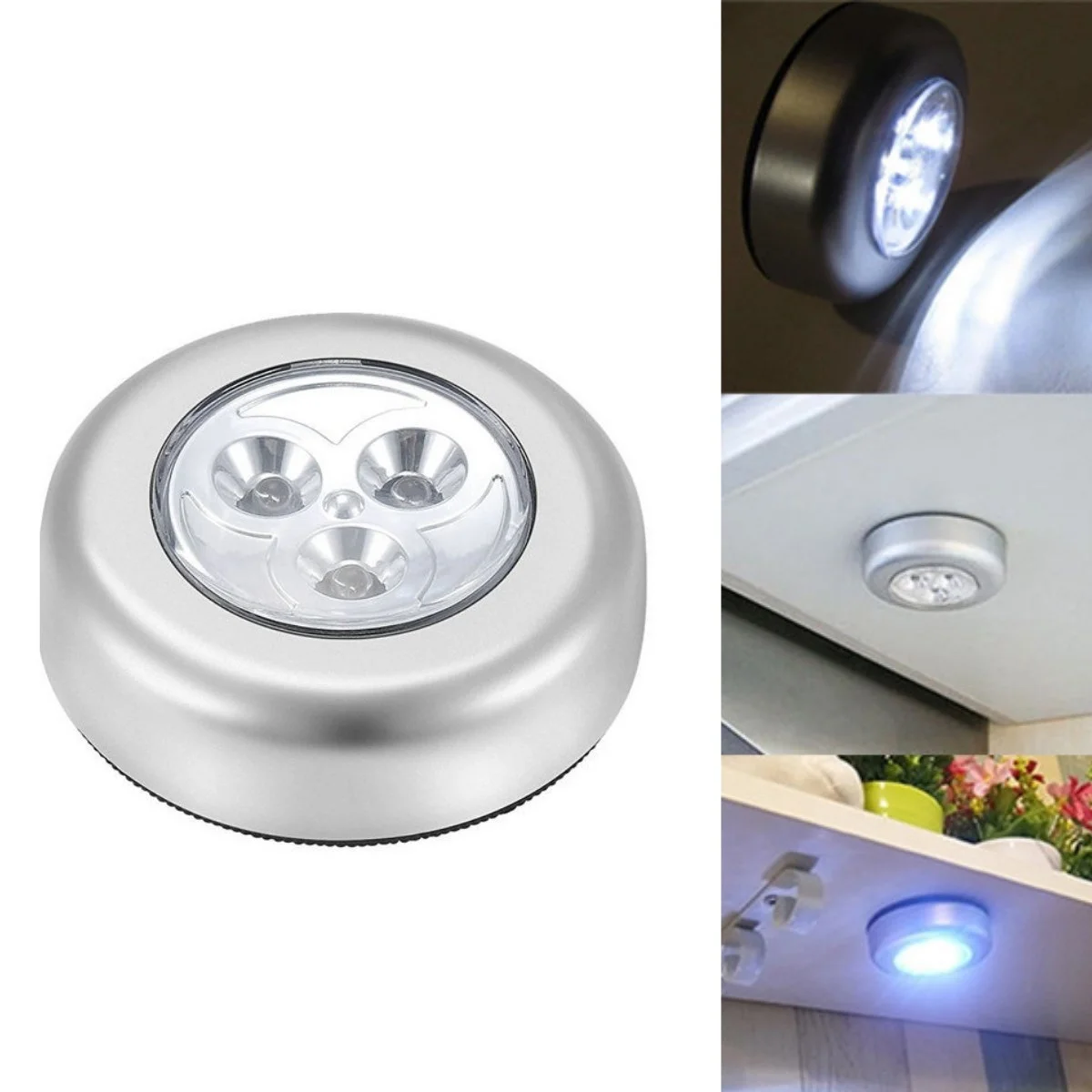 Kablosuz Spot Pilli Dokunmatik Led Lamba 3 Ledli Dolap Lambası Bx40 Fiyatı, Yorumları ve Özellikleri