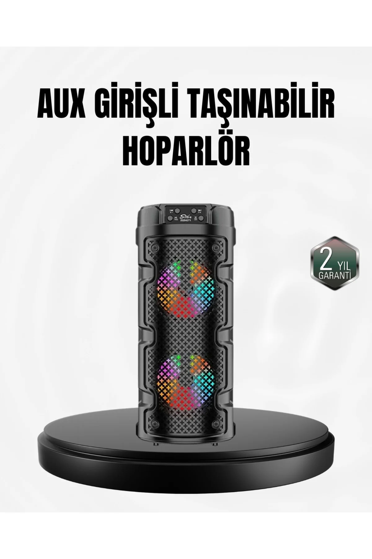 Kablosuz Stereo Hoparlör USB + SD Kart + AUX Destekli Bluetooth 5