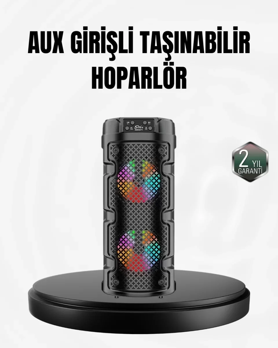 Kablosuz Stereo Hoparlör USB + SD Kart + AUX Destekli Bluetooth 5.0 - Lisinya