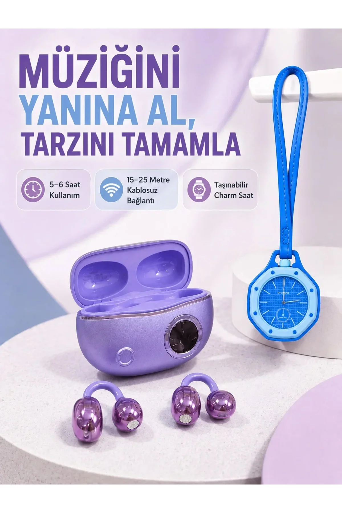 Kablosuz Stereo Kulaklık ve Mavi Askılı Çanta Saati İkili Fırsat Paketi – Günlük Kullanım Kablosuz S Kablosuz Stereo Kulaklık ve Mavi Askılı Çanta Saati İkili Fırsat Paketi – Günlük Kullanım Kablosuz S
