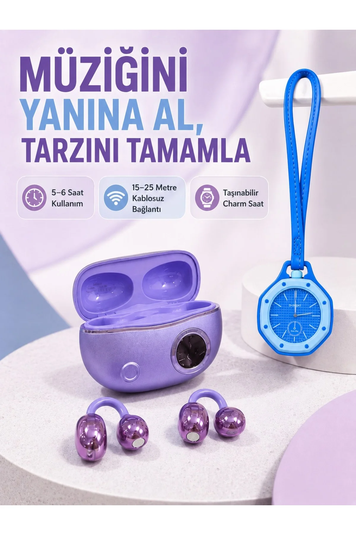 Kablosuz Stereo Kulaklık ve Mavi Askılı Çanta Saati İkili Fırsat Paketi – Günlük Kullanım Kablosuz S Kablosuz Stereo Kulaklık ve Mavi Askılı Çanta Saati İkili Fırsat Paketi – Günlük Kullanım Kablosuz S