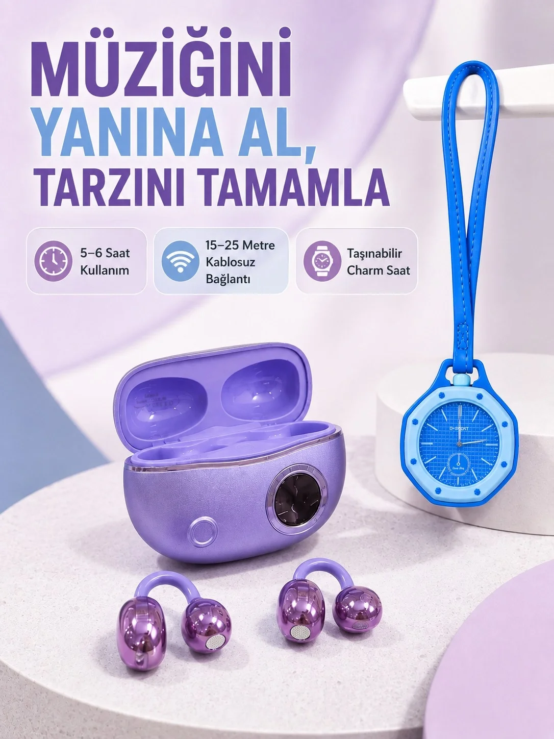 Kablosuz Stereo Kulaklık ve Mavi Askılı Çanta Saati İkili Fırsat Paketi – Günlük Kullanım Kablosuz Stereo Kulaklık ve Mavi Askılı Çanta Saati Fiyatı, Yorumları ve Özellikleri