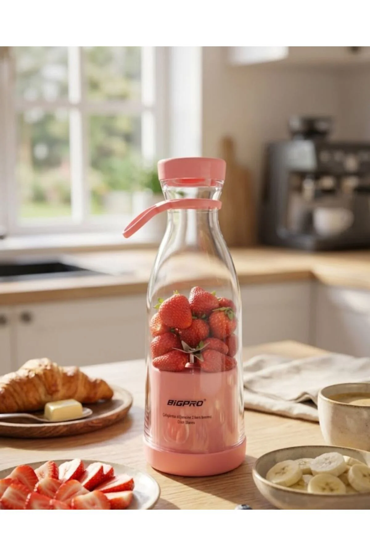 Kablosuz Taşınabilir Blender Smoothie Milkshake Hazırlama Tek Tuş