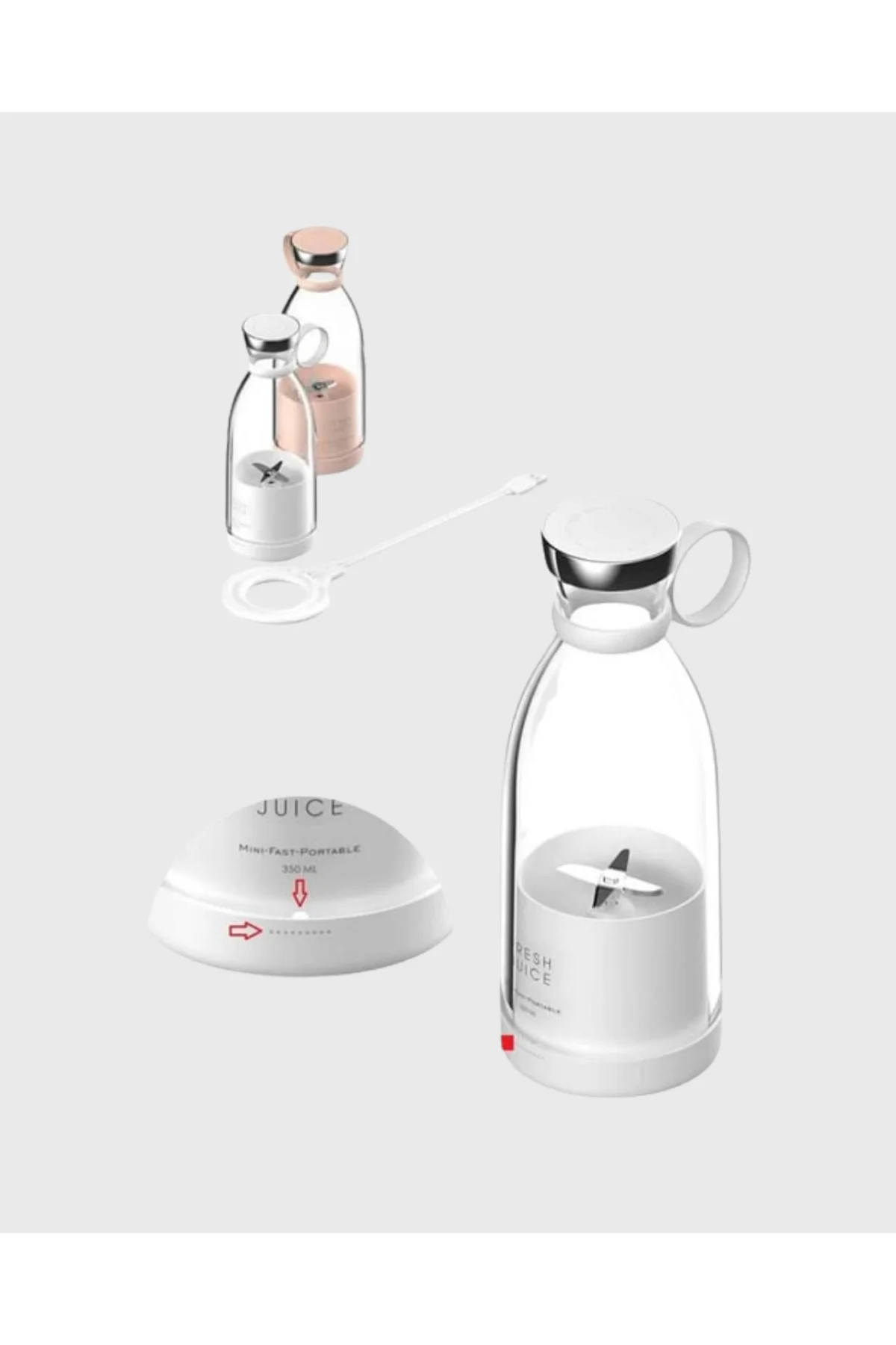 Kablosuz Taşınabilir Mini Blender – USB Şarjlı, 1200mAh