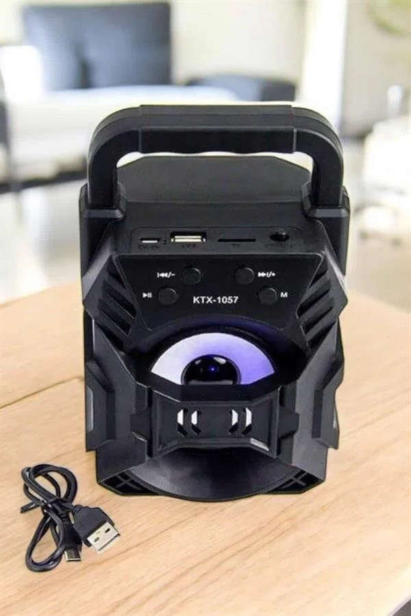 Kablosuz Taşınabilir Bluetooth Hoparlör 3 inç Işıklı