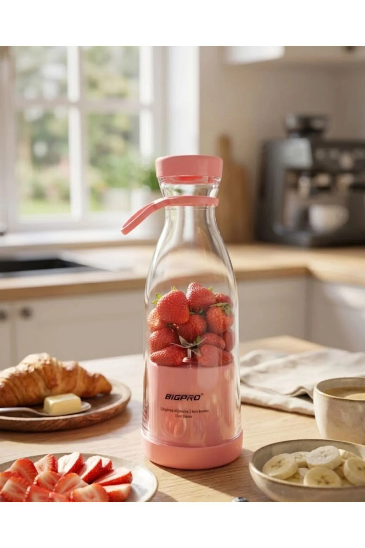 Kablosuz Taşınabilir Blender Smoothie Milkshake Hazırlama Tek Tuş