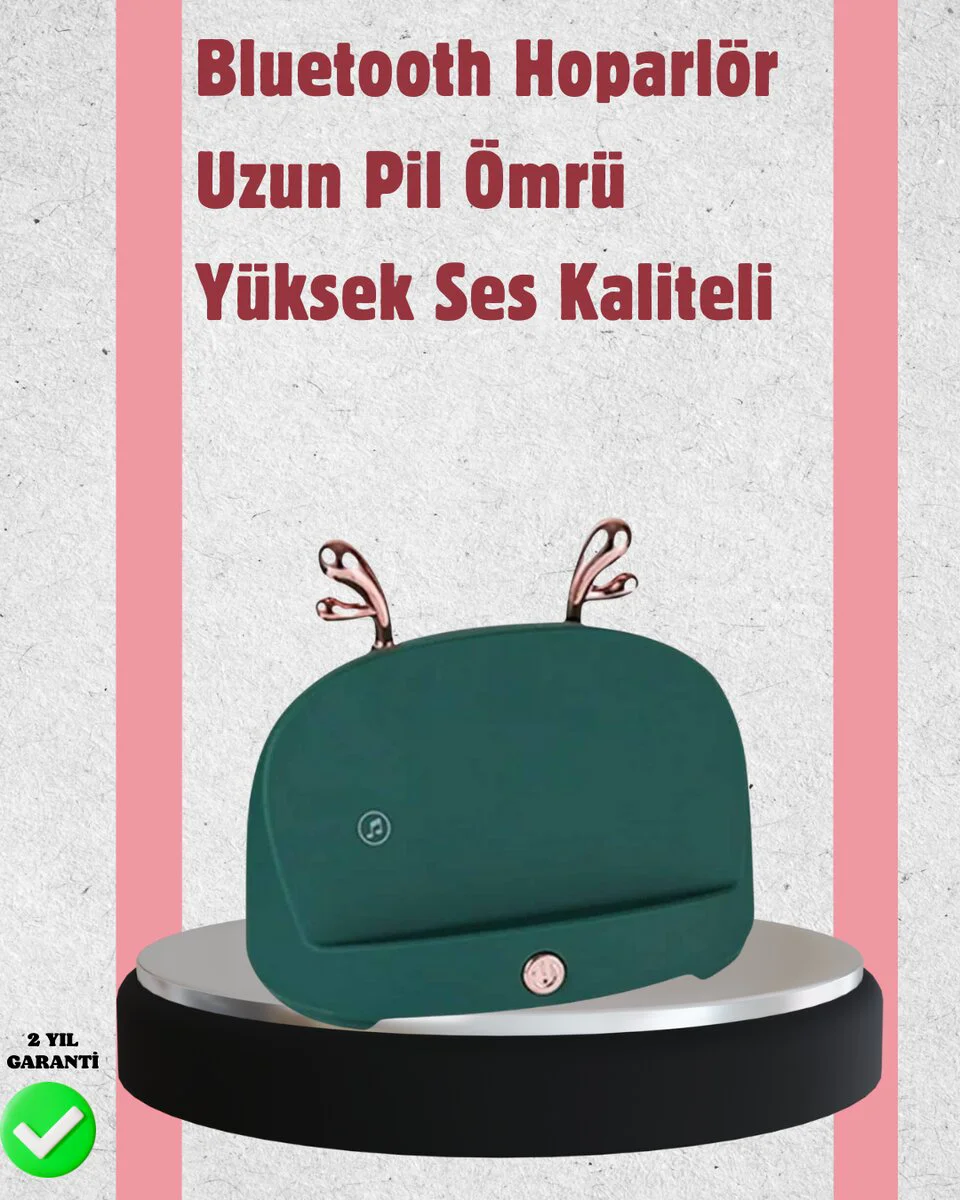 Kablosuz Telefon Tutucu ve Bluetooth Hoparlör – Kompakt Tasarım, Üstün Ses, 750mAh Batarya