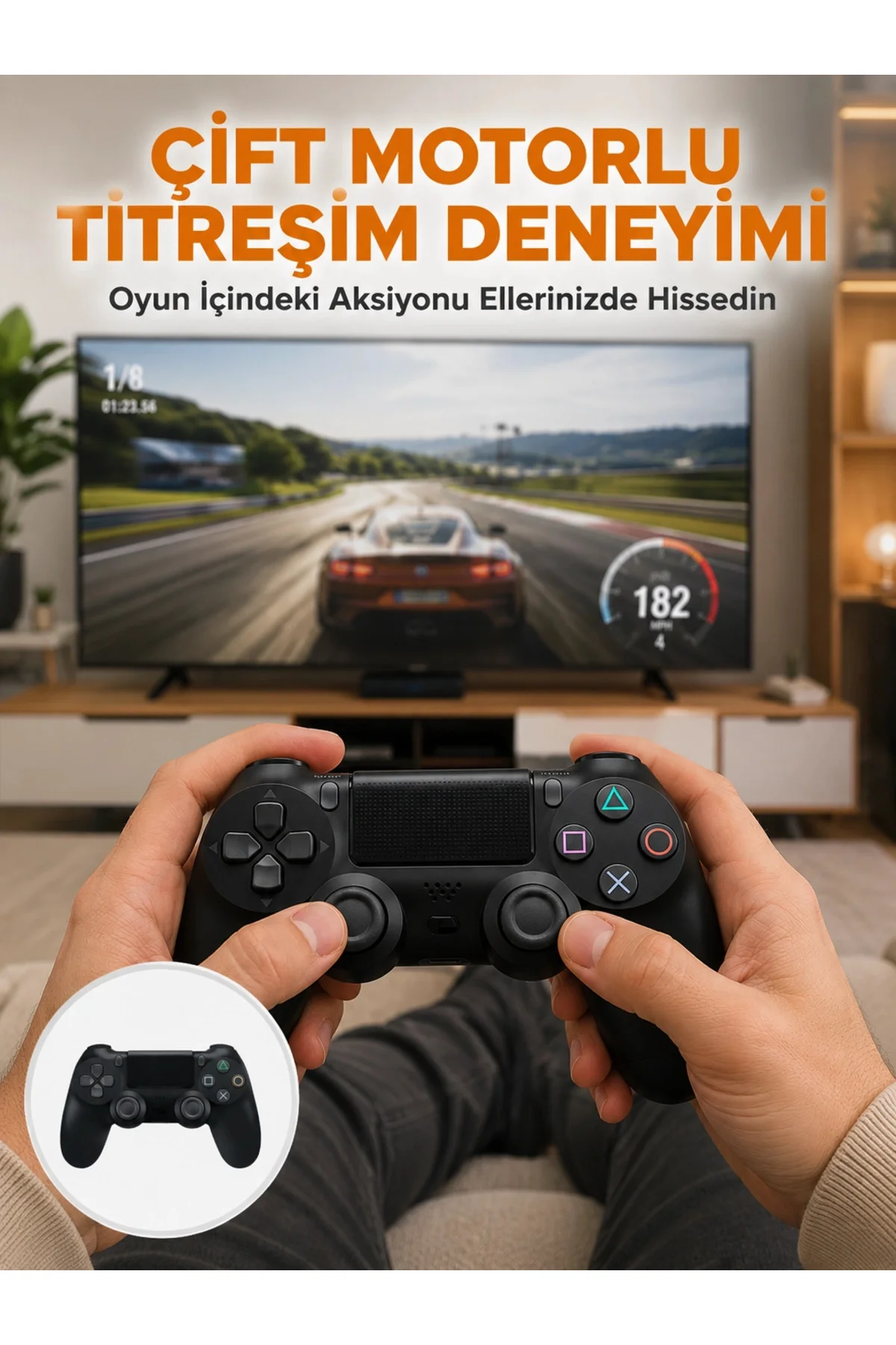 Kablosuz Titreşimli Oyun Kolu – Yüksek Hassasiyetli Analog Kontrol Ve Ergonomik Tutma Yeni Nesil