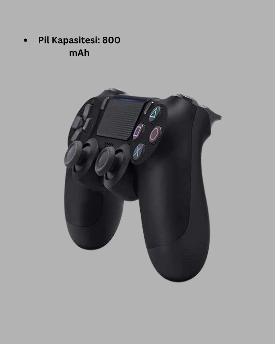 Kablosuz Titreşimli Oyun Kolu: PS4 Uyumlu Ergonomik Tasarım ve 800mAh Pil Ömrü