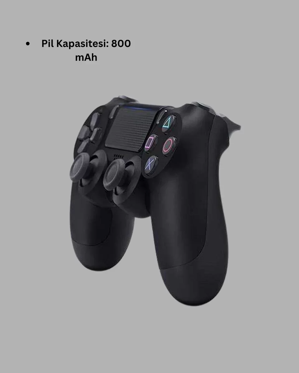 Kablosuz Titreşimli Oyun Kolu – Yüksek Hassasiyetli Analog Kontrol ve Ergonomik Tutma (PS4 Uyumlu)