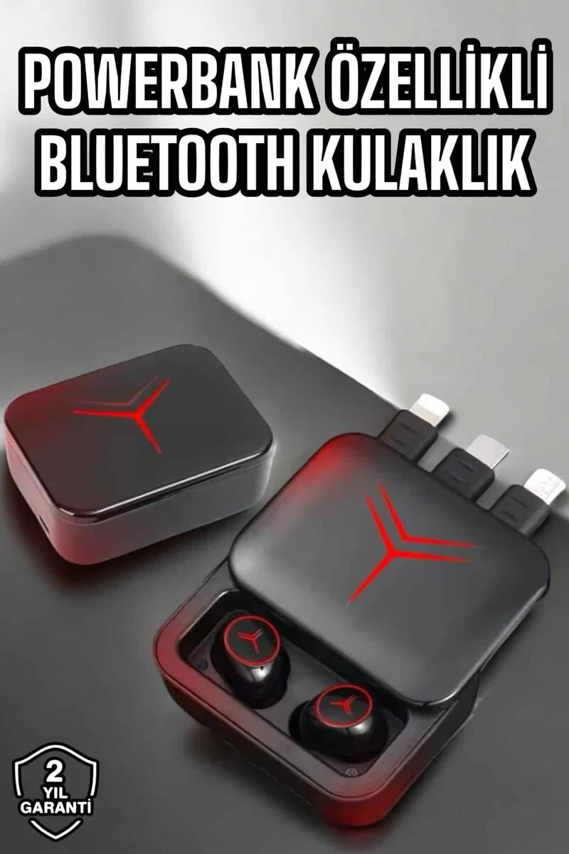 Kablosuz TWS Bluetooth Kulaklık Powerbank Özellikli Yüksek Ses Kaliteli - Şık Tasarım