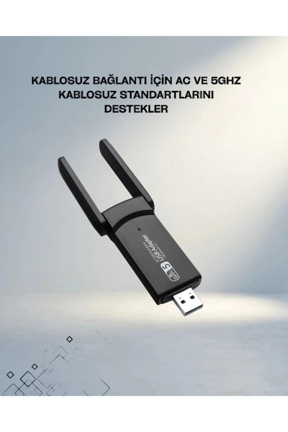 Kablosuz Usb Adaptör 2.4Ghz Ve 5Ghz Destekli Kablosuz Usb Adaptör 2.4Ghz Ve 5Ghz Destekli
