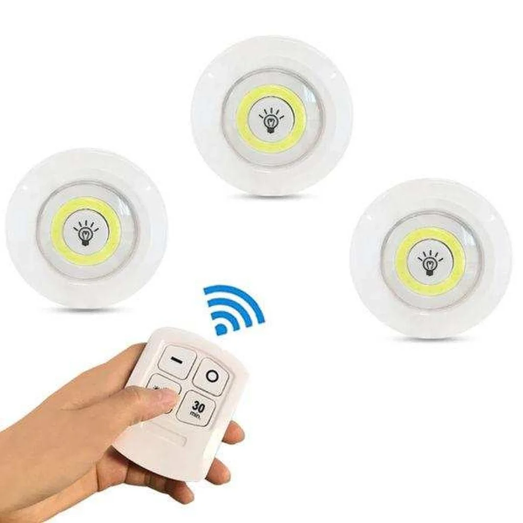 Kablosuz Uzaktan Kumandalı 3lü Led Lamba Seti Kablosuz Uzaktan Kumandalı 3lü Led Lamba Seti