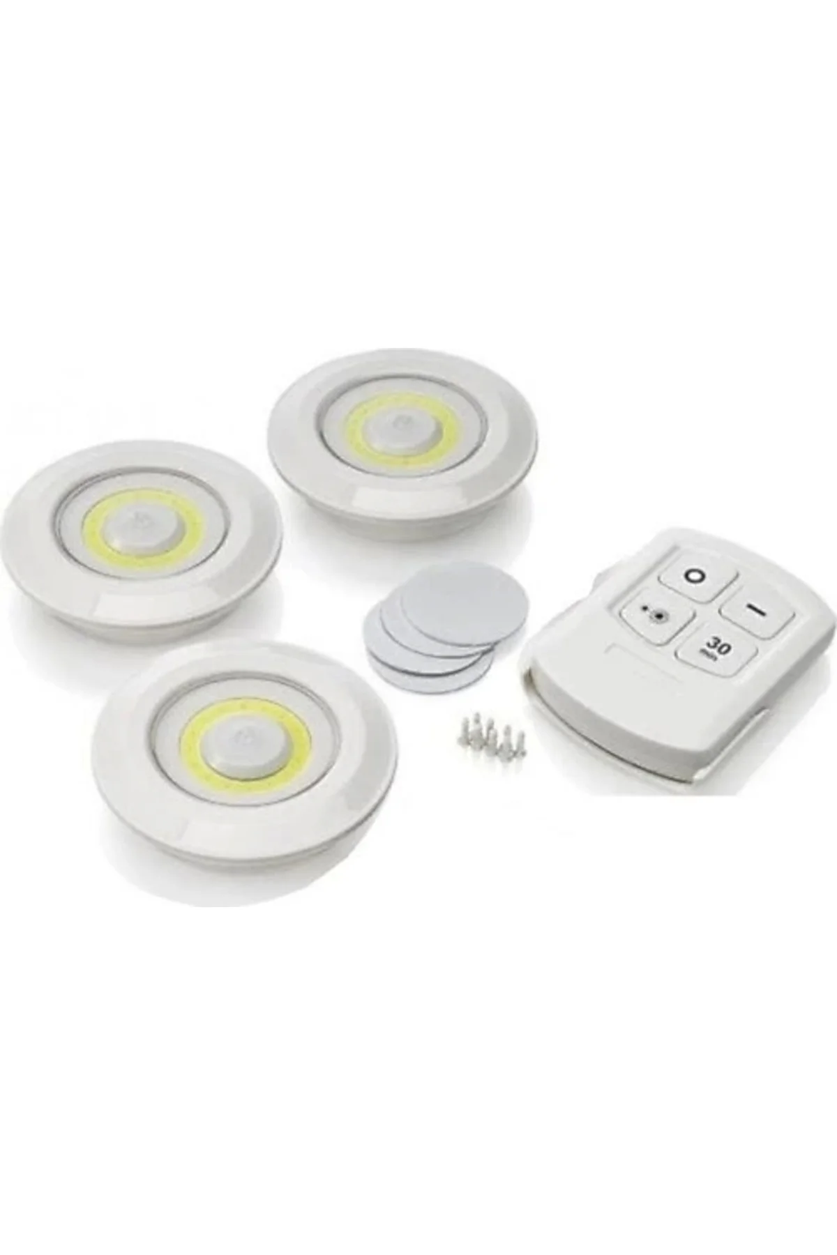 Kablosuz Uzaktan Kumandalı 3Lü Led Lamba Seti - Görsel 2