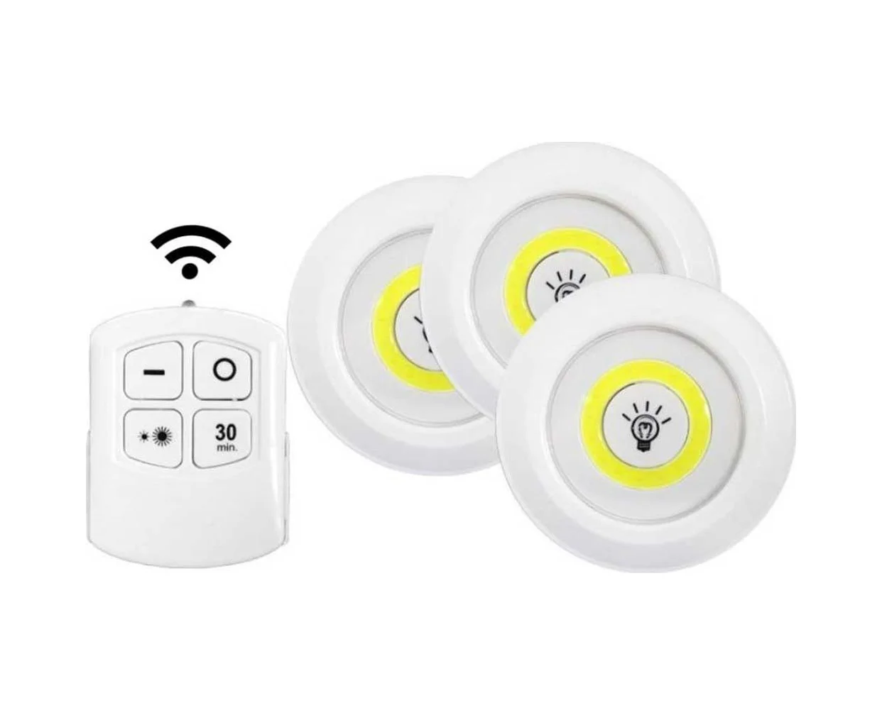 Kablosuz Uzaktan Kumandalı 3 Lü Led Lamba Seti Diğer