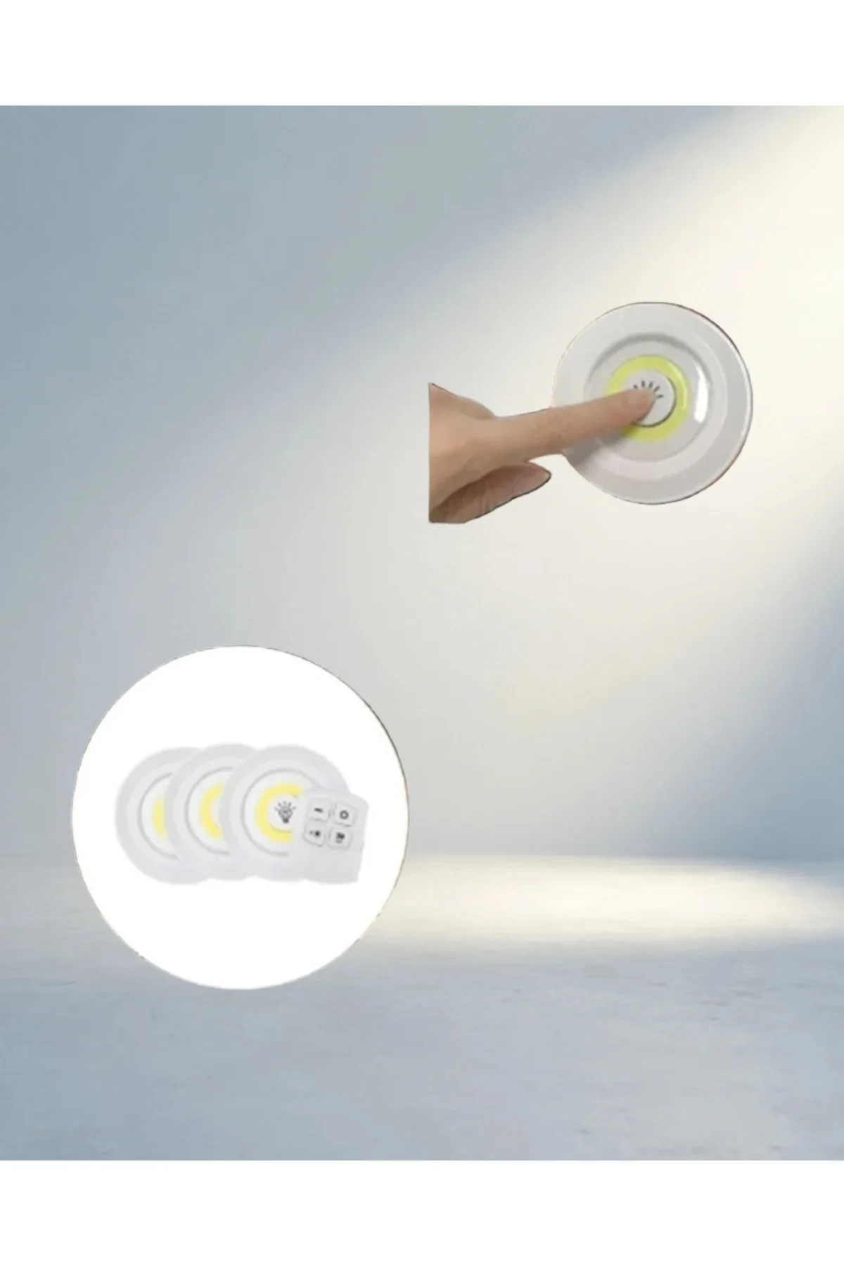Kablosuz Uzaktan Kumandalı 3'Lü Led Spot Lamba Seti Kablosuz Uzaktan Kumandalı 3'Lü Led Spot Lamba Seti