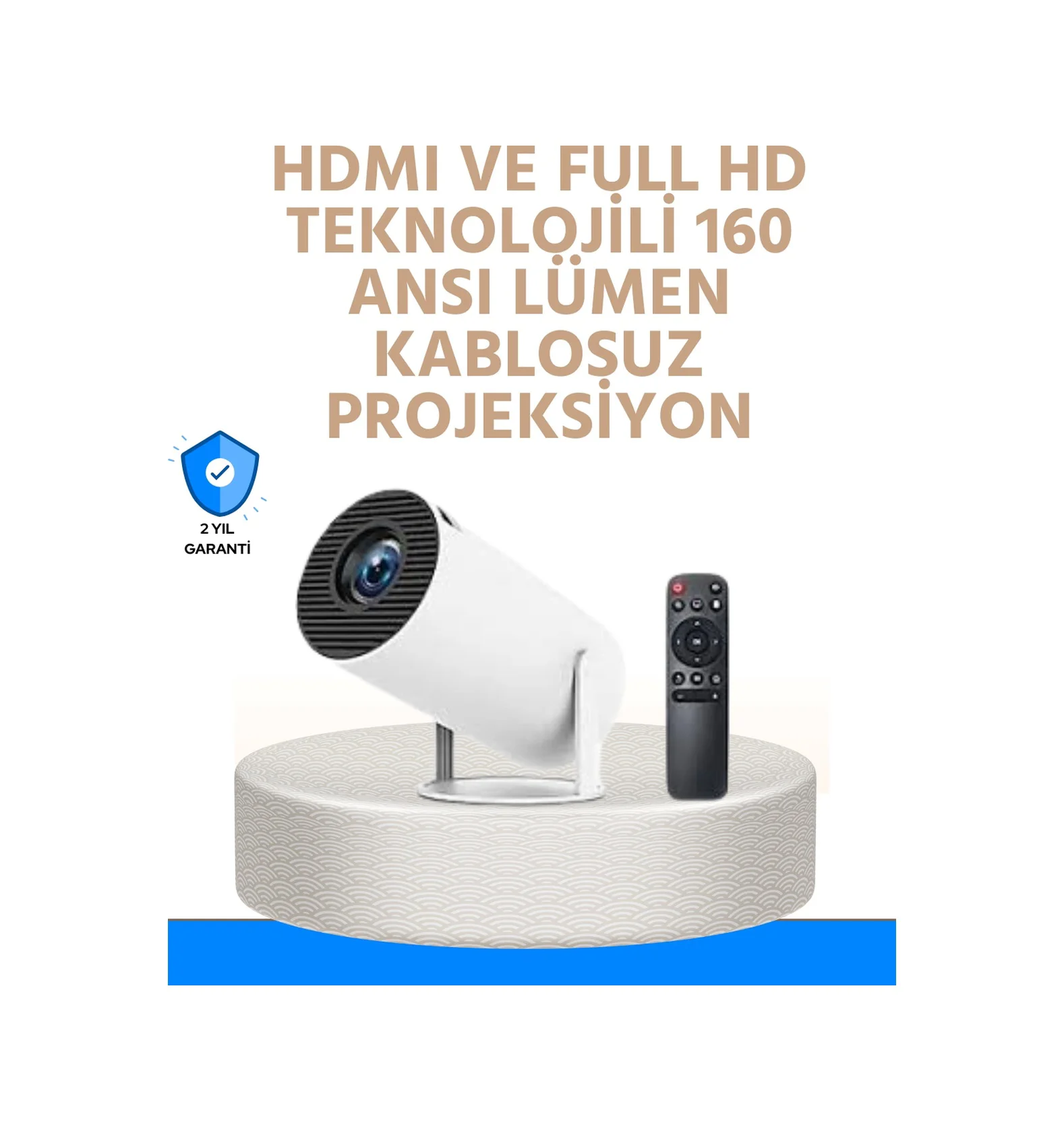 Kablosuz Ve Kablolu Bağlantı Seçenekli Ev Tipi Projeksiyon