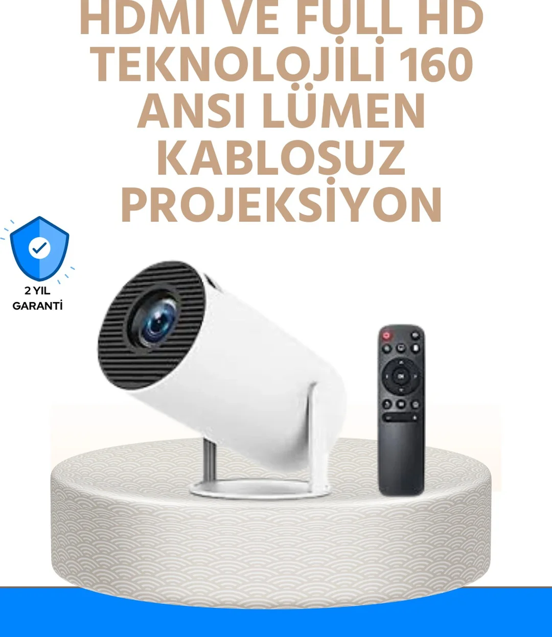 Kablosuz Ve Kablolu Bağlantı Seçenekli Ev Tipi Projeksiyon