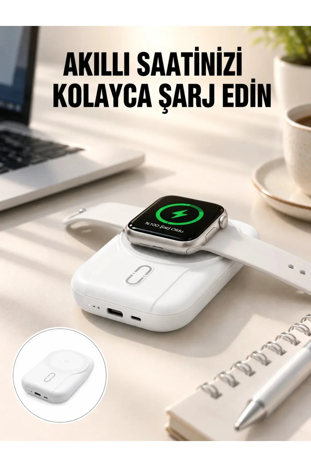 Kablosuz ve Kablolu Şarj Destekli 10000 mAh Taşınabilir Powerbank Yeni Nesil Kablosuz ve Kablolu Şarj Destekli 10000 mAh Taşınabilir Powerbank Yeni Nesil