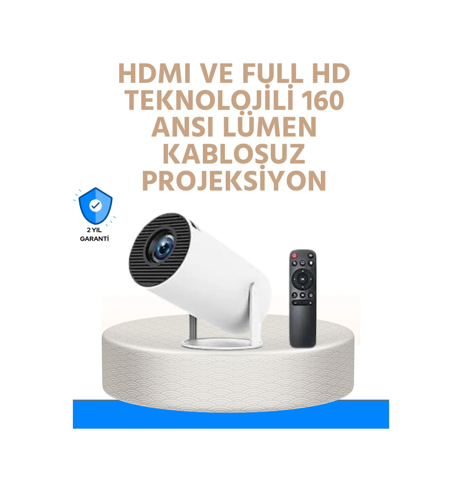 Kablosuz Ve Kablolu Bağlantı Seçenekli Ev Tipi Projeksiyon - Lisinya
