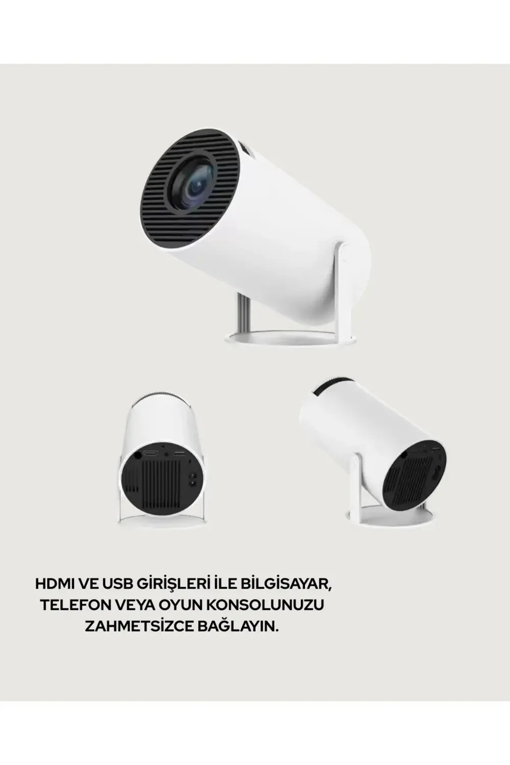 Kablosuz ve Kablolu Bağlantı Seçenekli Ev Tipi Projeksiyon