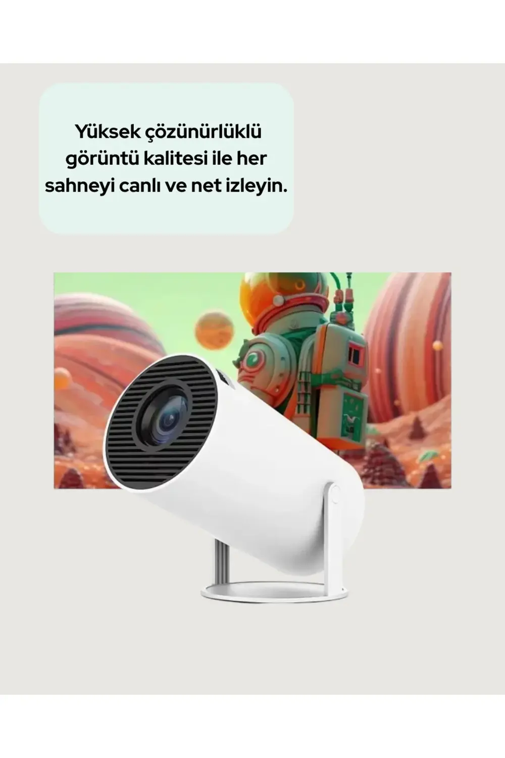 Kablosuz ve Kablolu Bağlantı Seçenekli Ev Tipi Projeksiyon