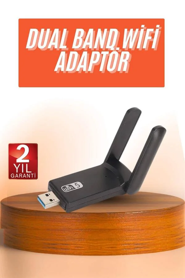 Kablosuz Wifi Alıcı Dual Band USB 3.0 Adaptör - Hızlı ve Kararlı Bağlantı
