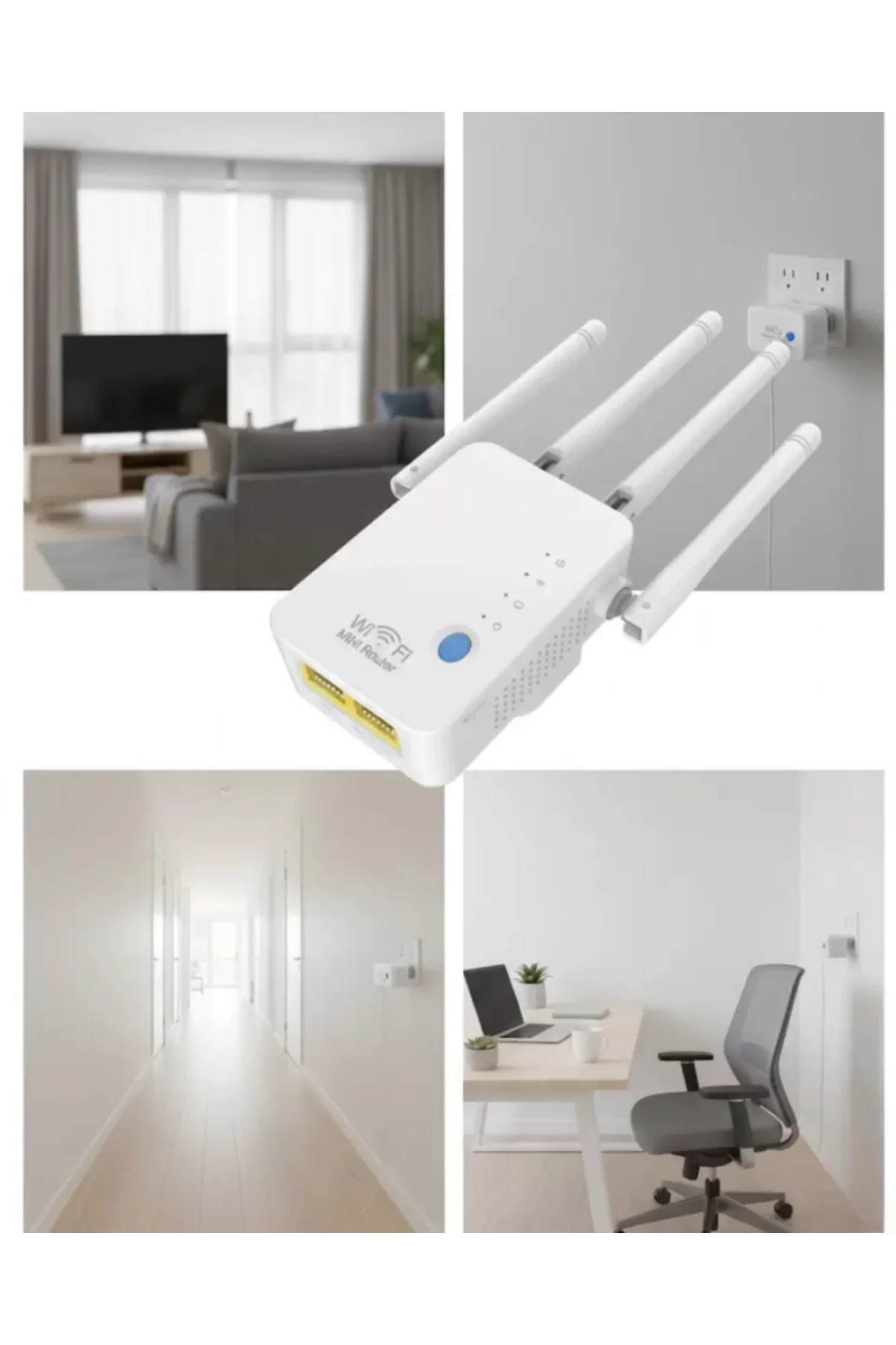 Kablosuz WiFi Tekrarlayıcı 300Mbps