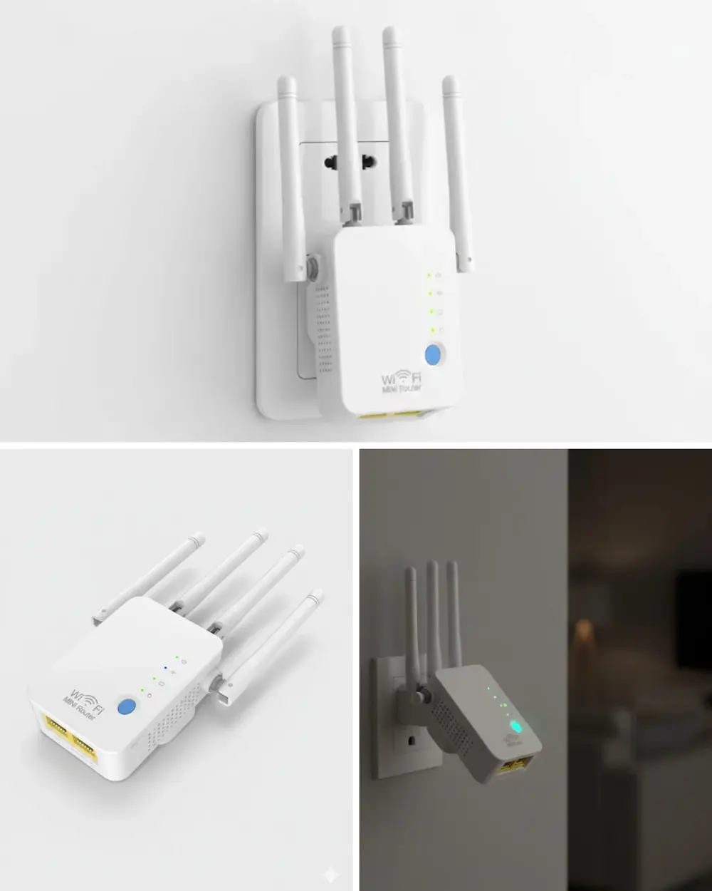 Kablosuz WiFi Tekrarlayıcı 300Mbps