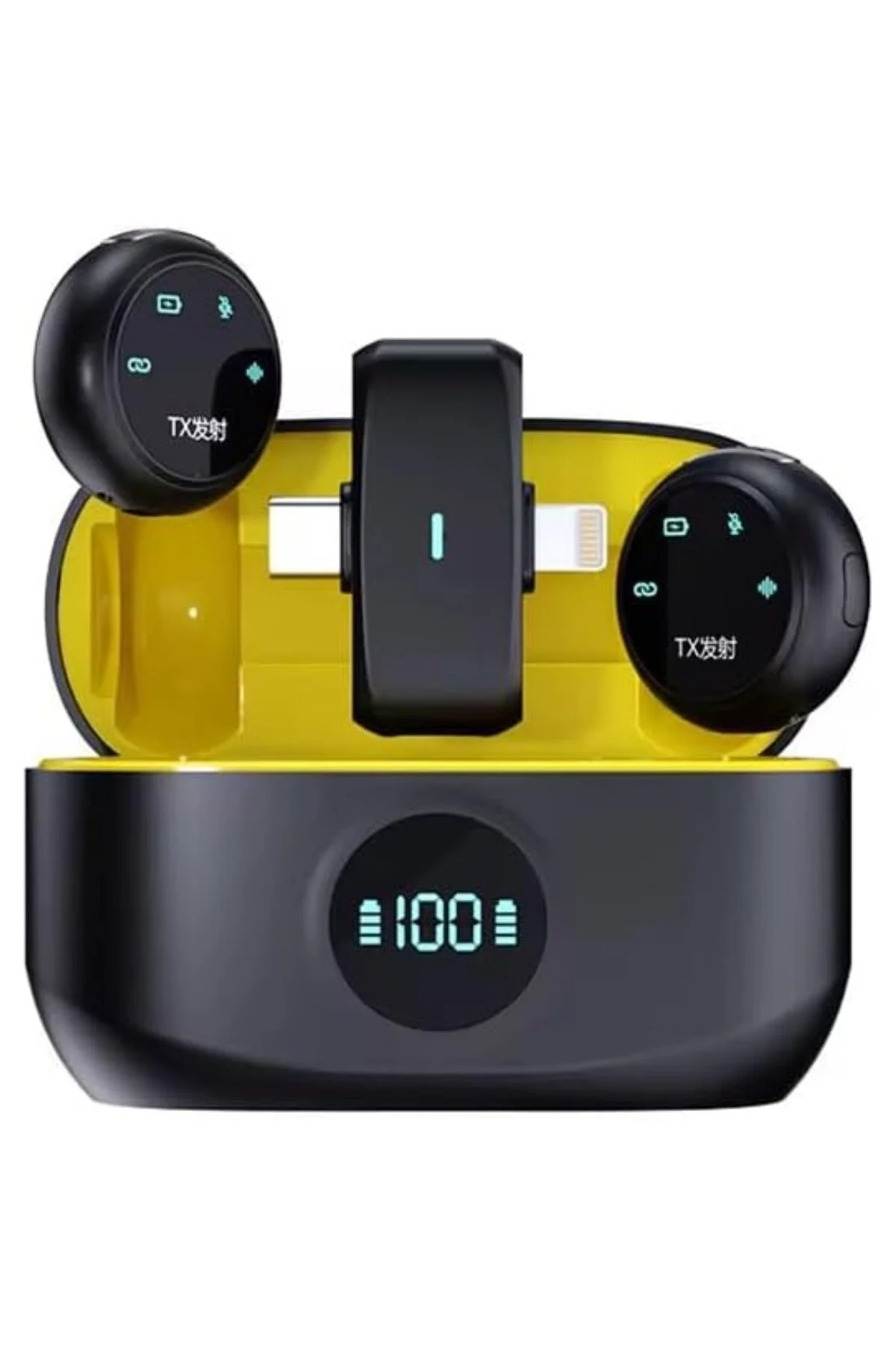 Kablosuz Yaka Mikrofonu Gürültü Engelleyici Wireless Mikrofon, iP