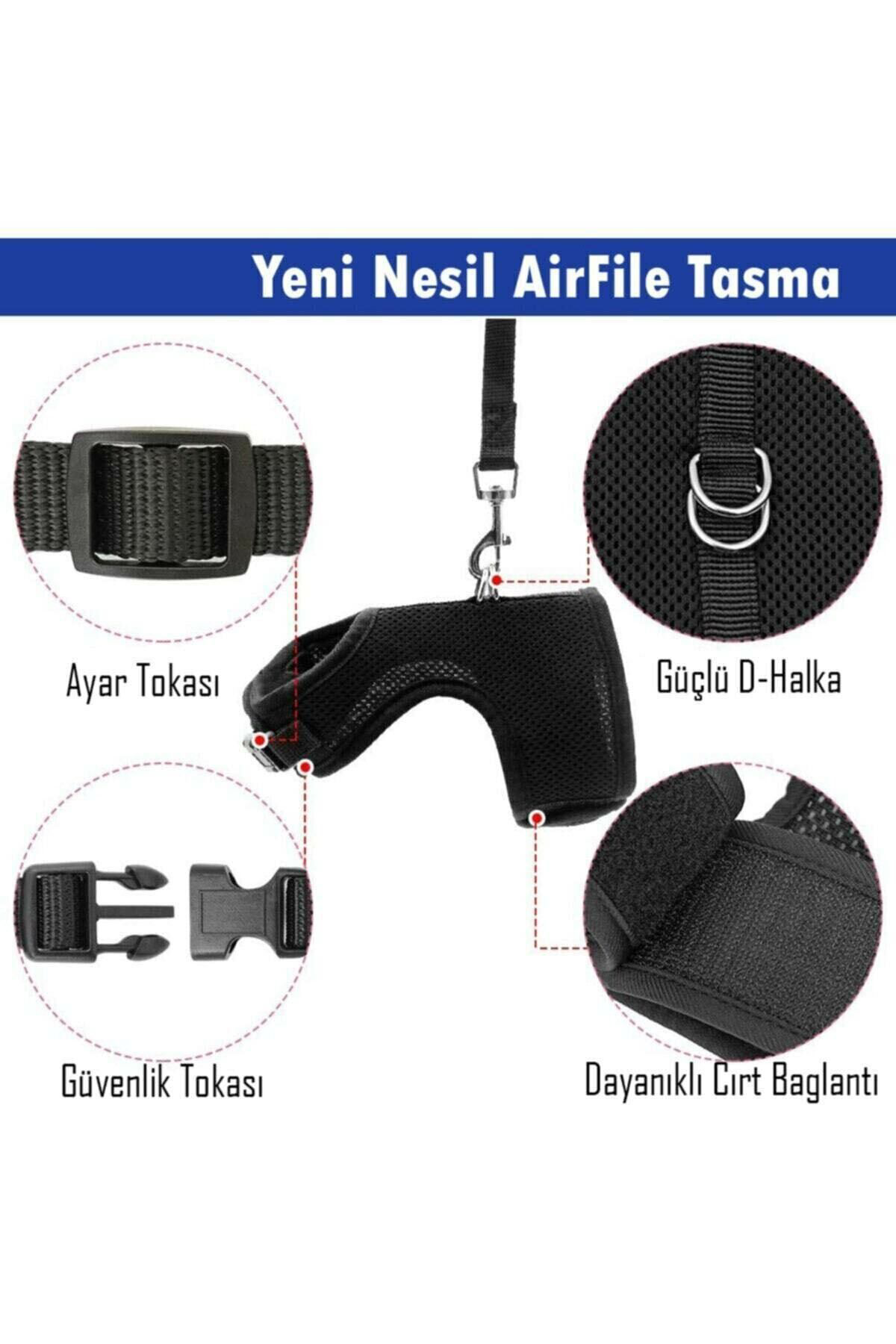 Nice Shop Kaçış Önleyici Nefes Alabilen Yüzey Kedi Gezdirme Göğüs Tasma Seti Gri