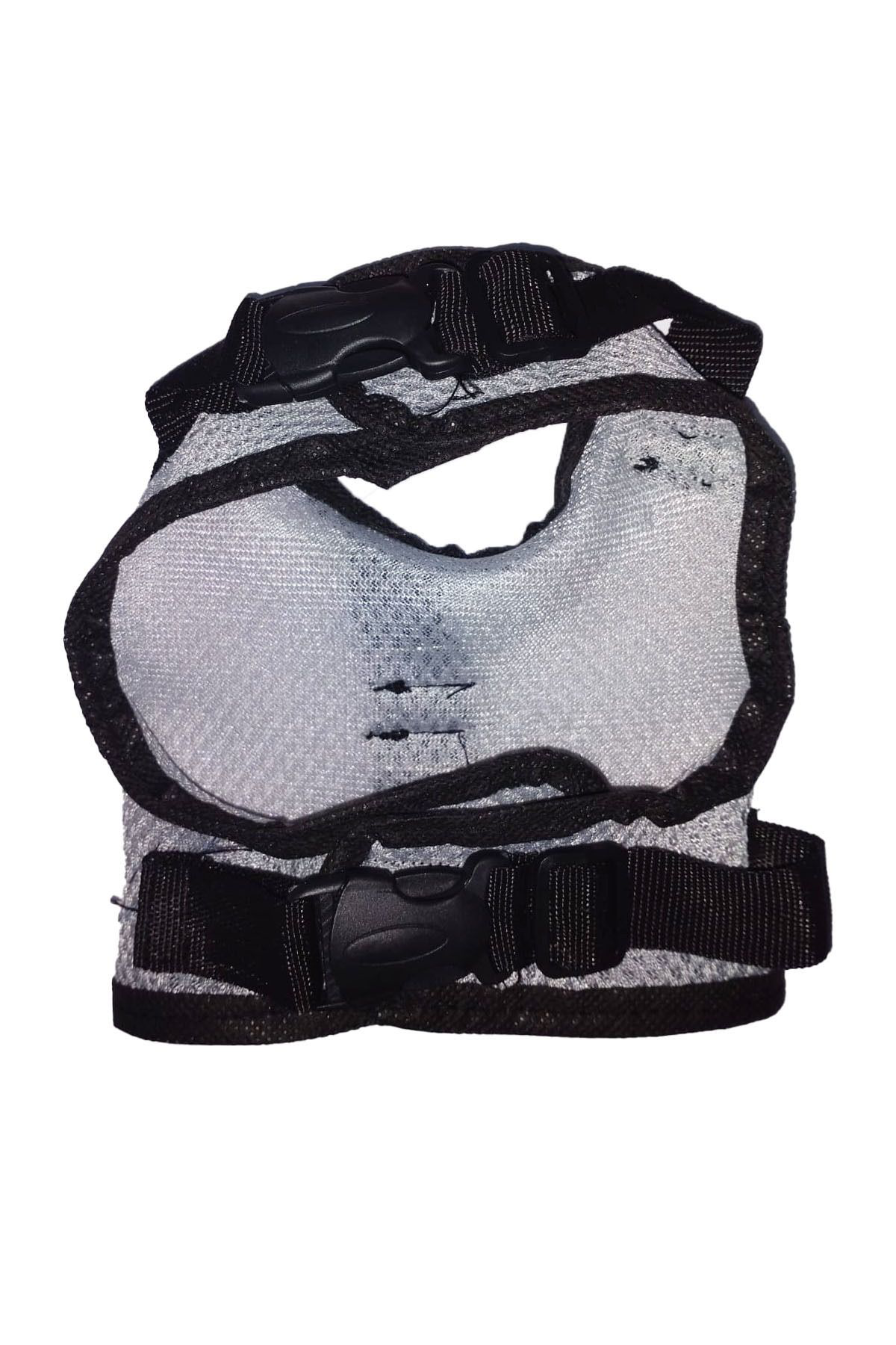 Nice Shop Kaçış Önleyici Nefes Alabilen Yüzey Kedi Gezdirme Göğüs Tasma Seti Gri