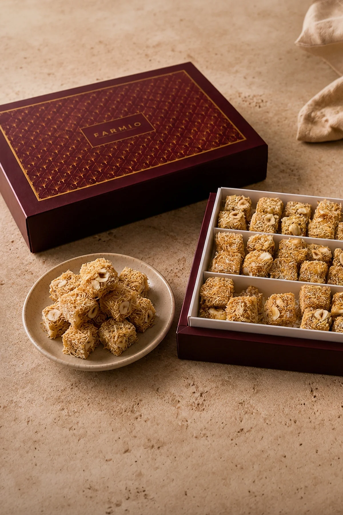 Kadayıflı Portakallı Lokum - 500gr - Glikoz İçermez