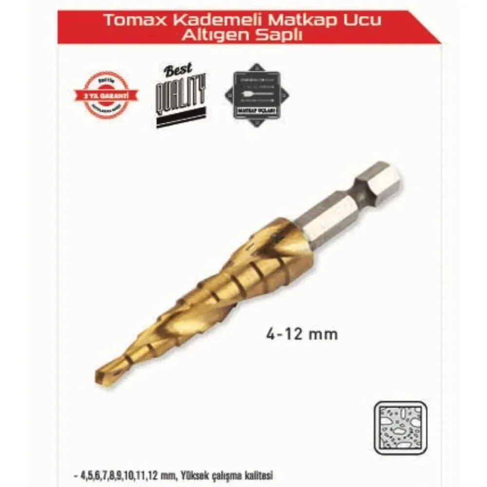 Kademeli Matkap Ucu 4-12mm - Altıgen Saplı Çok Amaçlı Delme Ucu Fiyatı, Yorumları ve Özellikleri