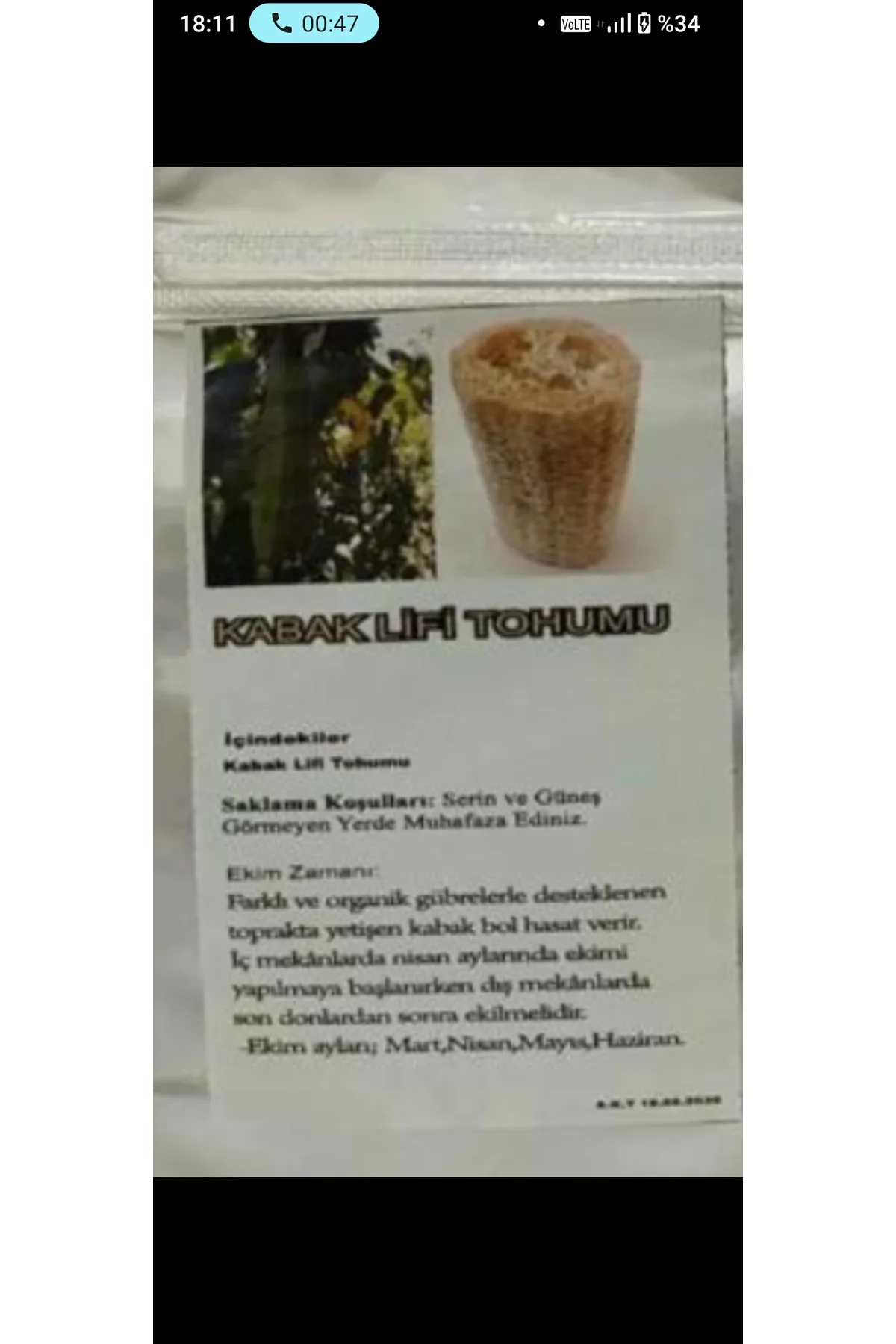 Kademgiller Kabak Lifi Tohumu 10 adet