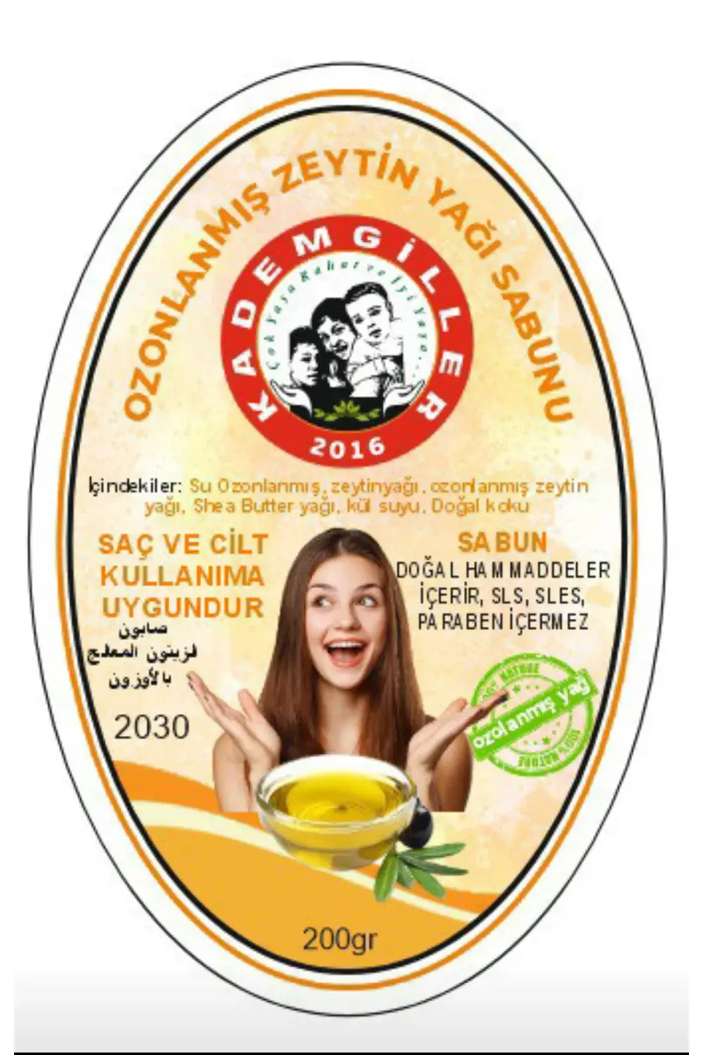 Kademgiller Ozonlanmış Zeytinyağılı Sabun 2 li(200gr)