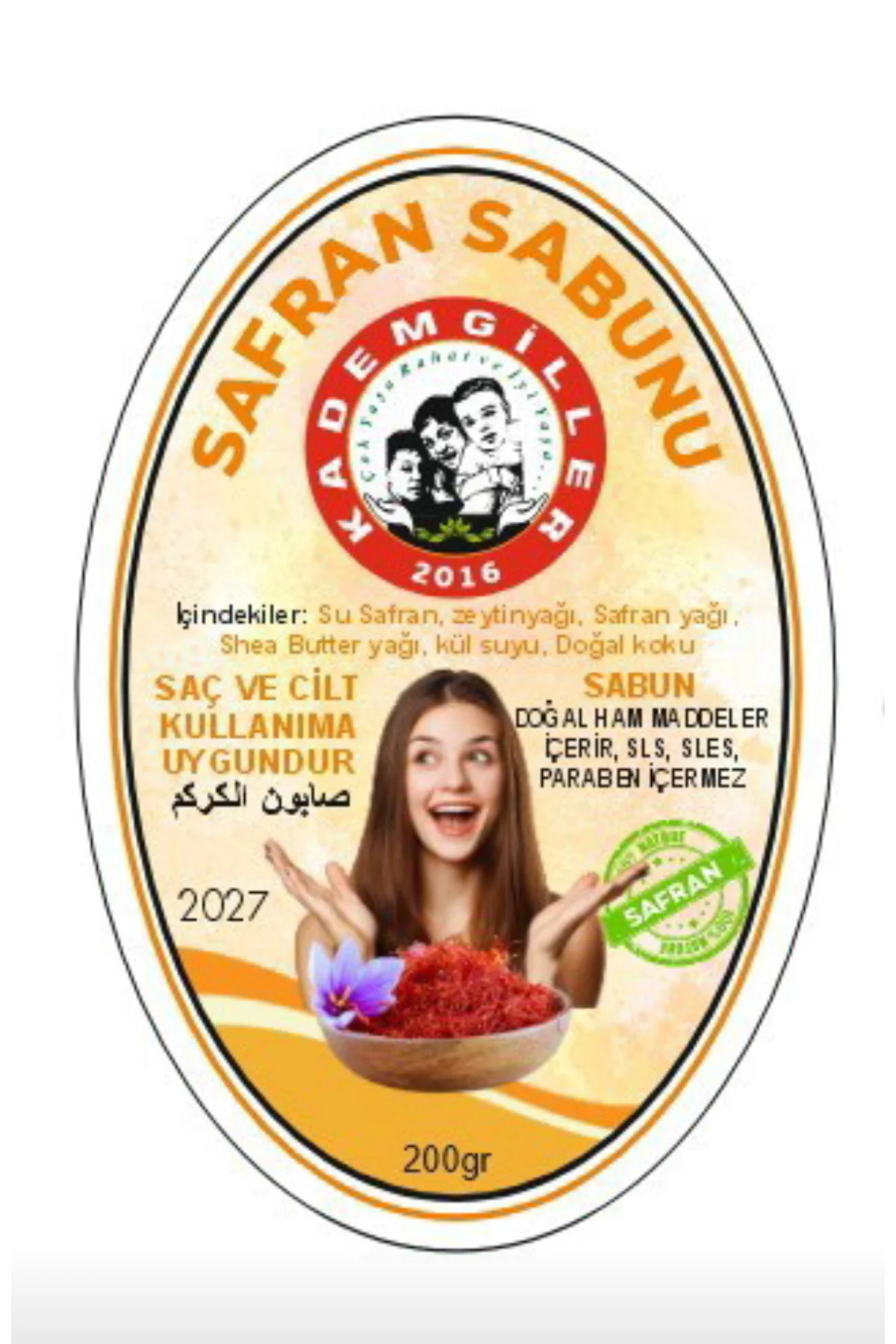 Kademgiller Safran Çiçeği Sabunu 2 li (200gr)
