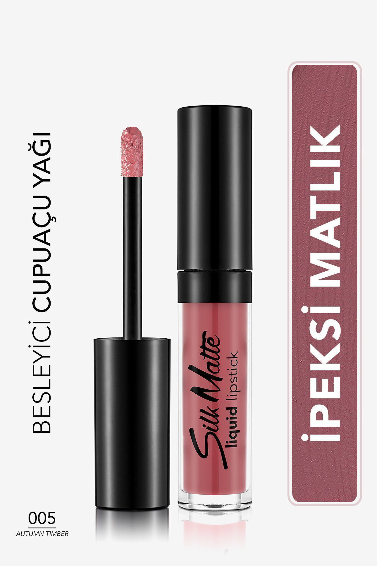 Flormar Kadife Dokulu Likit Mat Ruj - Silk Matte Liquid Lipstick - 005 Au