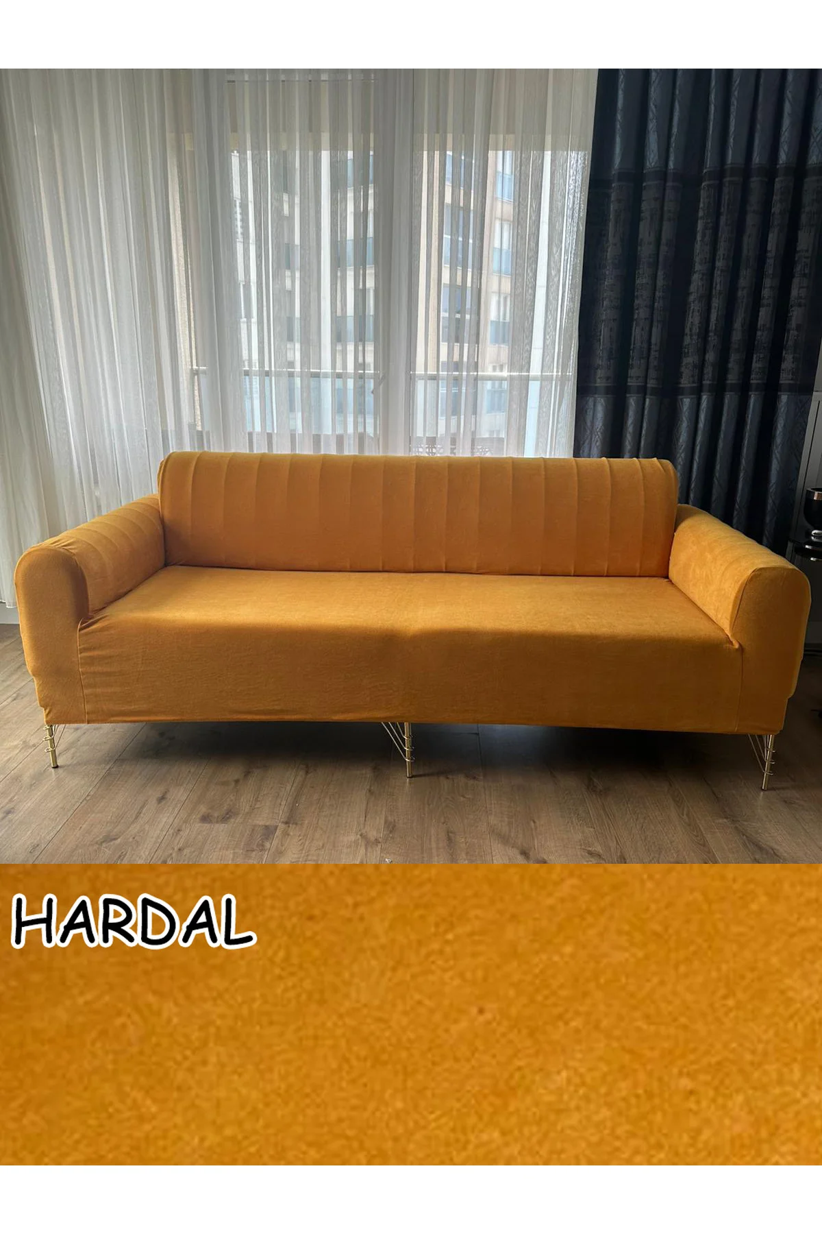 Kadife Kumaş 1 Adet Üçlü Koltuk Kılıfı, Komple Kaplama, Kadifenin