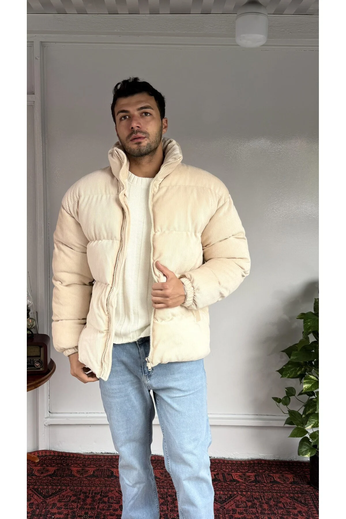 Kadife Şişme Mont