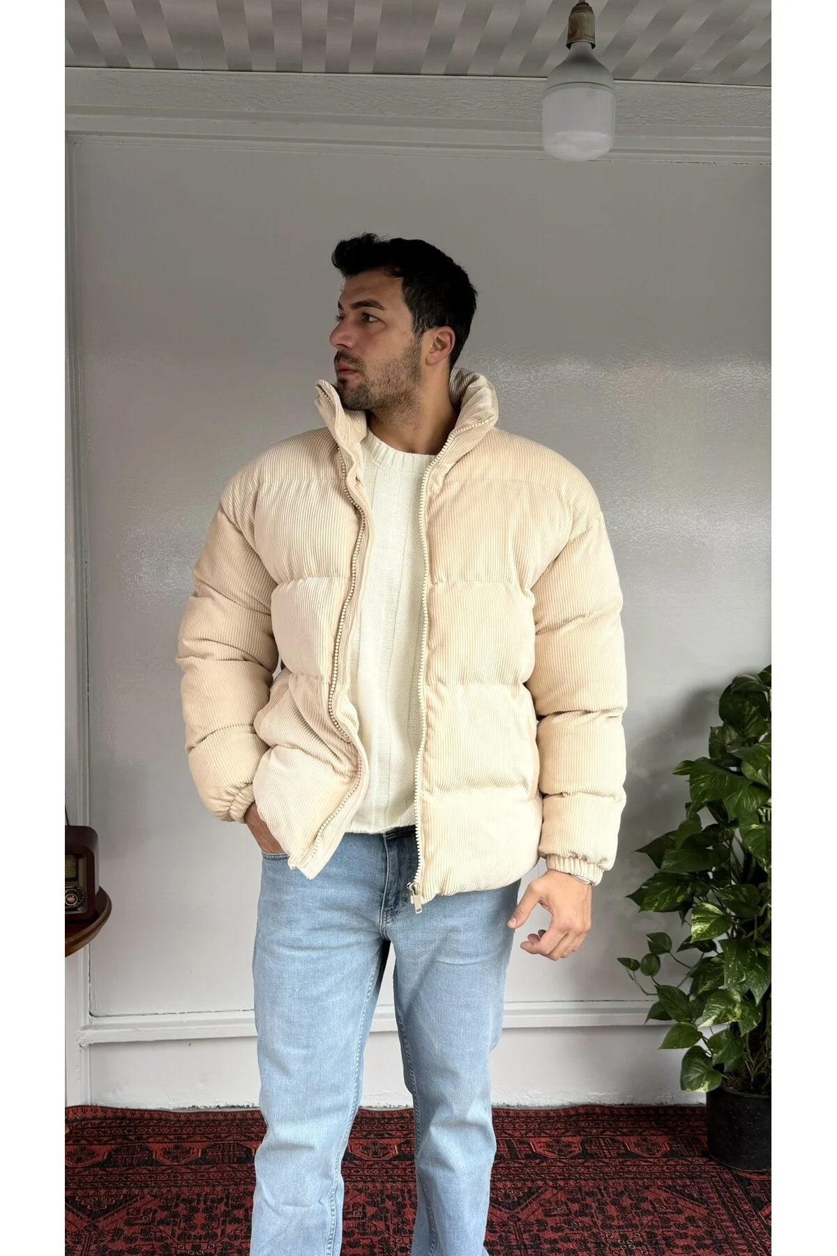 Kadife Şişme Mont