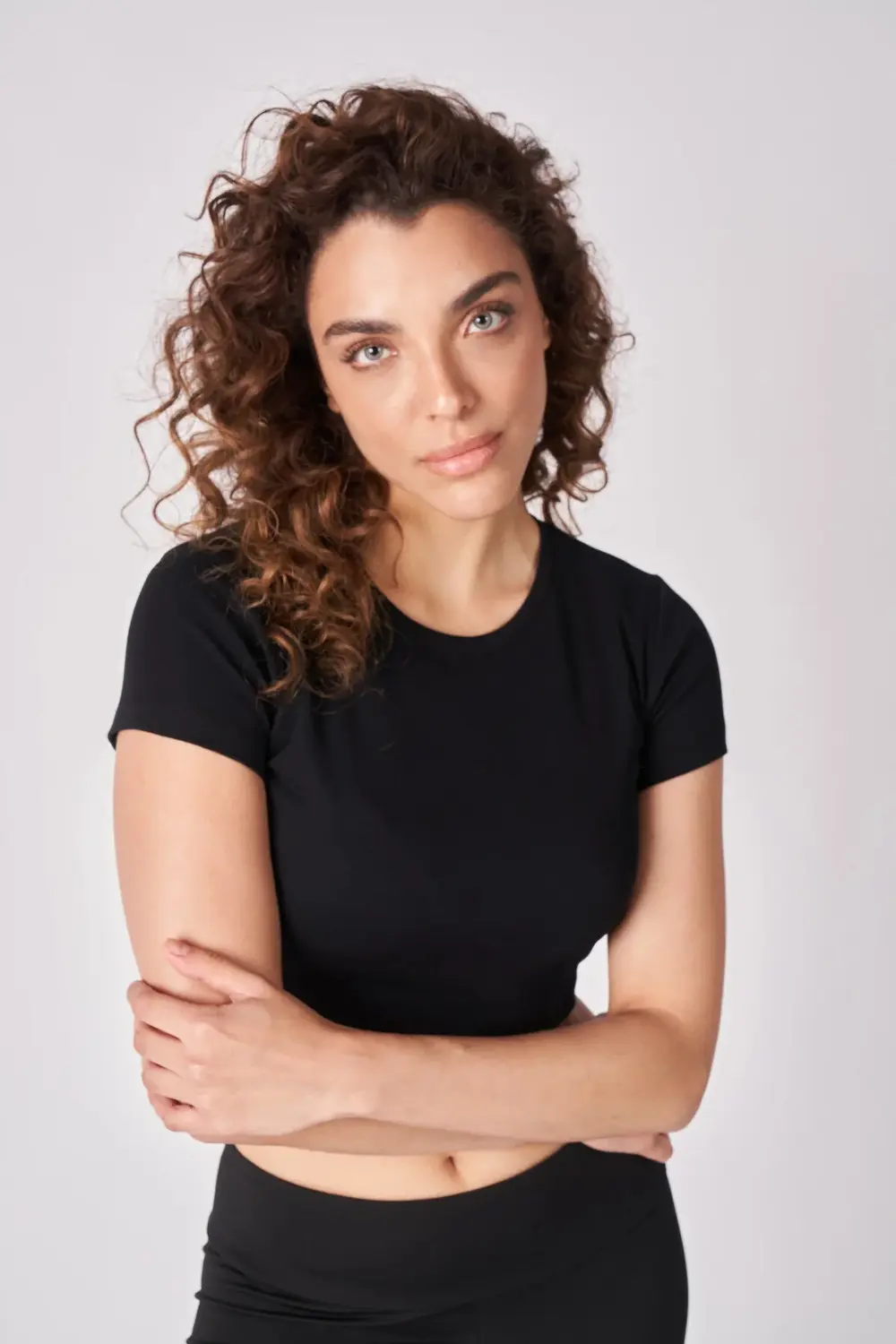 Kadın %100 Pamuklu Kısa Kollu Crop