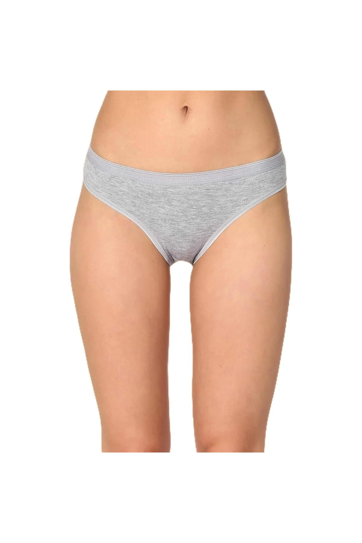 Kadın 12'li Pamuklu Su Yolu Bikini Kuılot 0635S, Gri, M