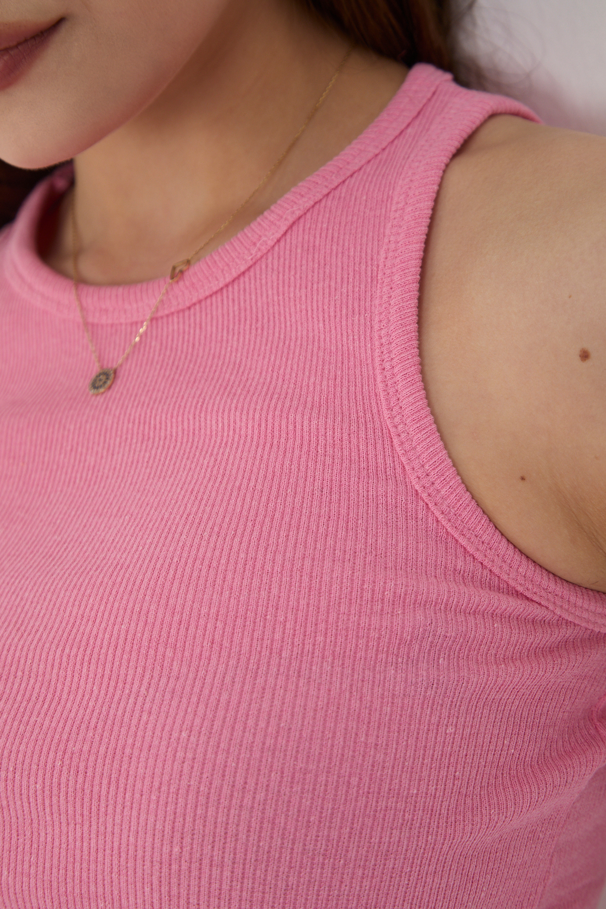 Kadın 2'li Adet Fitilli PAMUKLU Örme Kaşkorse Crop Bluz Atlet