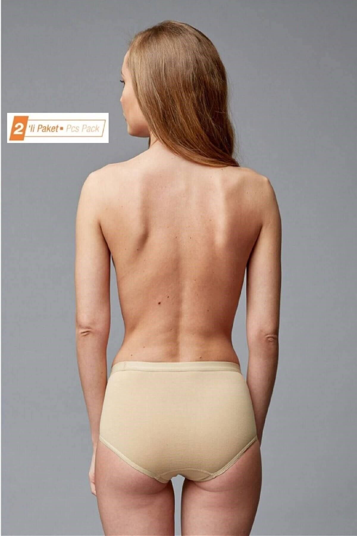 Blackspade Kadın 2'Li Ekonomik Paket %95 Pamuklu Yüksek Bel Slip Külot