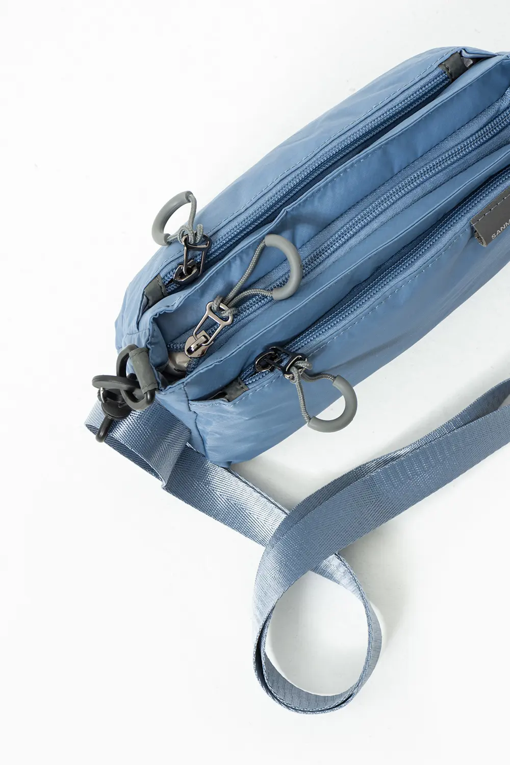 Kadın 3 Bölmeli Paraşüt Kumaş Ayarlanabilir Çapraz Askılı Çanta