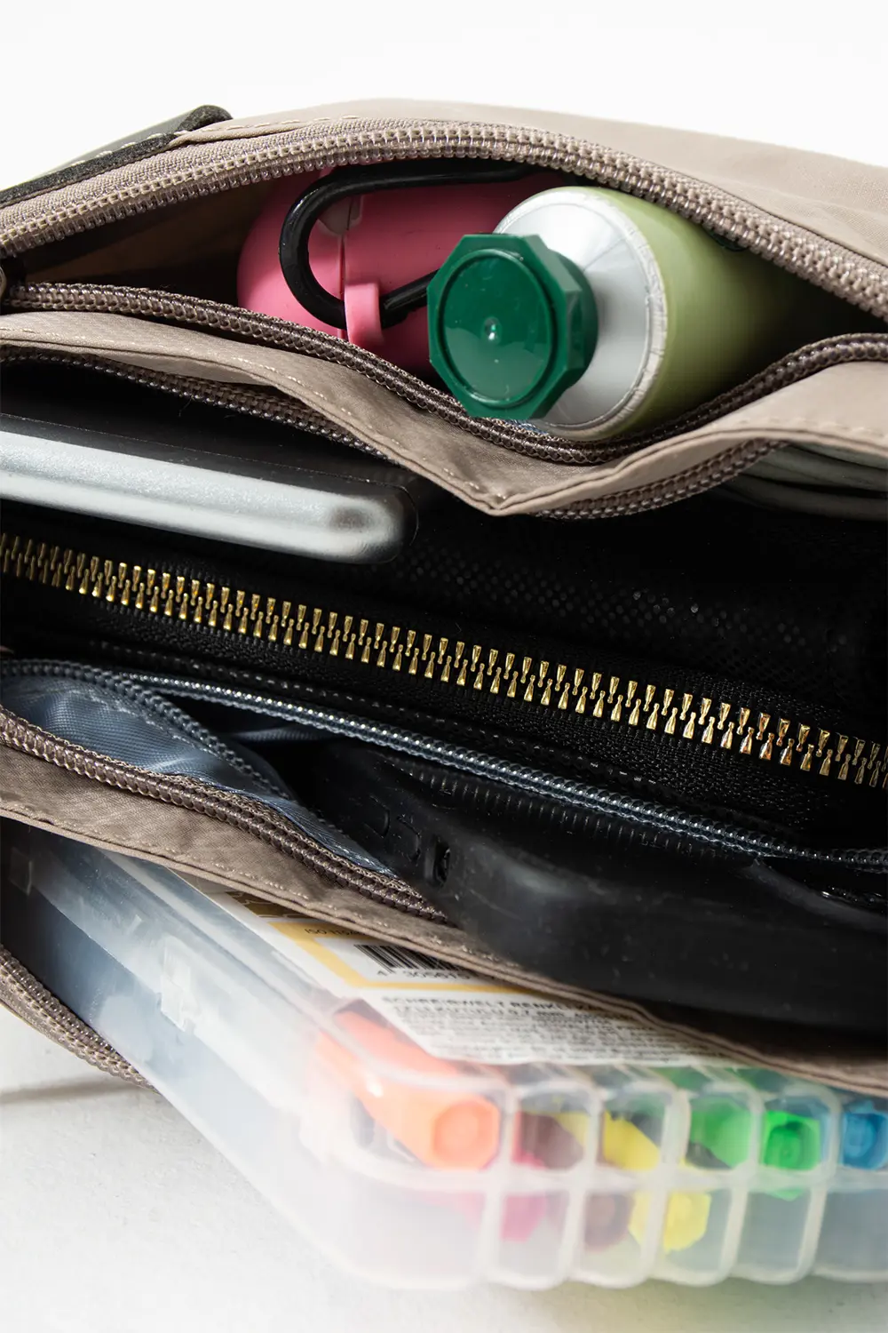 Kadın 3 Bölmeli Paraşüt Kumaş Ayarlanabilir Çapraz Askılı Çanta